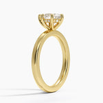 Sydney Perfect Fit Hidden Halo 2mm Diamond Ring Yellow Gold 18k Pear Engagement Ring