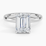 Sydney Perfect Fit Hidden Halo 2mm Diamond Ring Platinum Emerald Engagement Ring