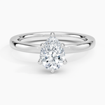 Sydney Perfect Fit Hidden Halo 2mm Diamond Ring Platinum Pear Engagement Ring