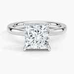 Sydney Perfect Fit Hidden Halo 2mm Diamond Ring Platinum Princess Engagement Ring