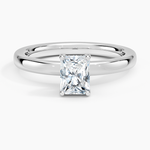Sydney Perfect Fit Hidden Halo 2mm Diamond Ring Platinum Radiant Engagement Ring