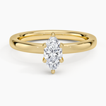 Sydney Perfect Fit Hidden Halo 2mm Diamond Ring Yellow Gold 18k Marquise Engagement Ring