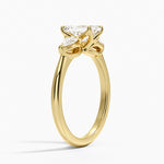 Fleur Three Stone Diamond Ring Yellow Gold 18k Emerald Engagement Ring