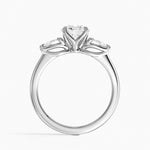 Fleur Three Stone Diamond Ring Platinum Round Engagement Ring