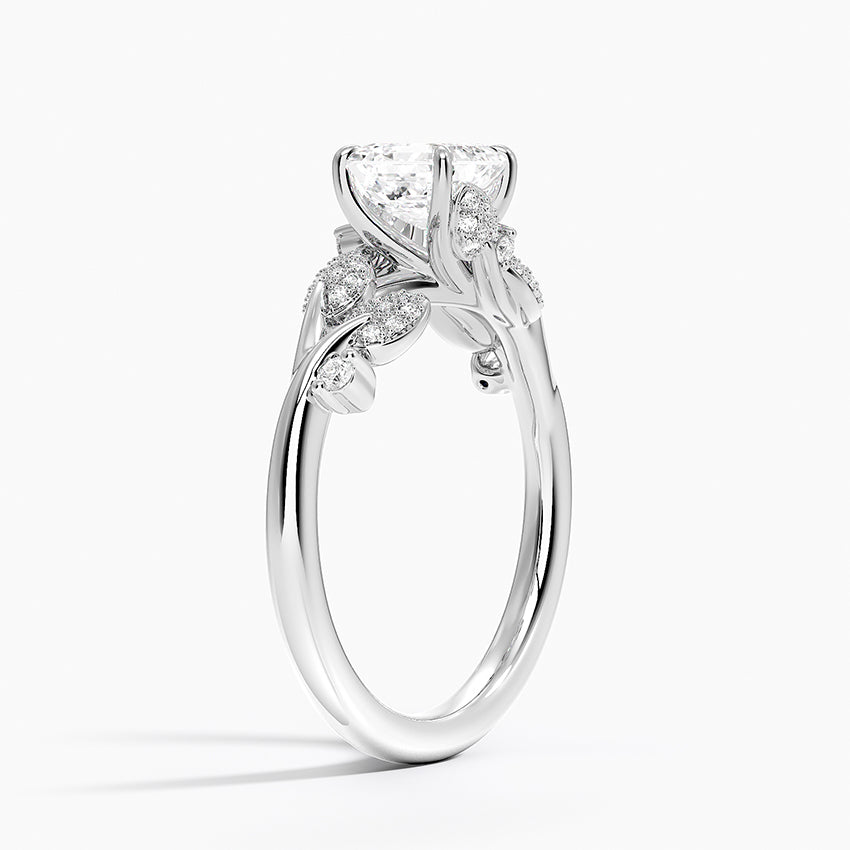 Canopy Diamond Ring Platinum Asscher Engagement Ring