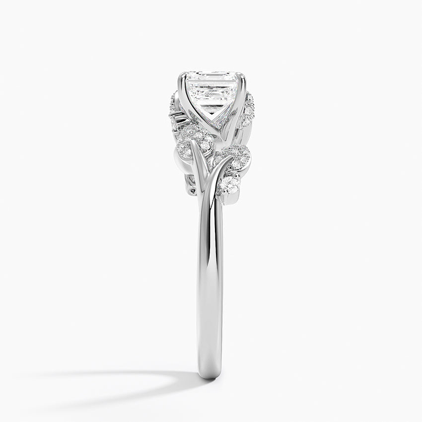 Canopy Diamond Ring Platinum Asscher Engagement Ring
