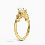 Canopy Diamond Ring Yellow Gold 18k Asscher Engagement Ring