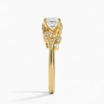 Canopy Diamond Ring Yellow Gold 18k Asscher Engagement Ring