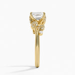 Canopy Diamond Ring Yellow Gold 18k Emerald Engagement Ring