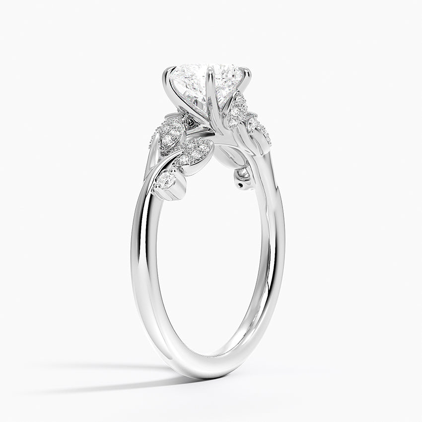 Canopy Diamond Ring Platinum Heart Engagement Ring
