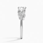 Canopy Diamond Ring Platinum Heart Engagement Ring
