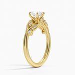 Canopy Diamond Ring Yellow Gold 18k Heart Engagement Ring