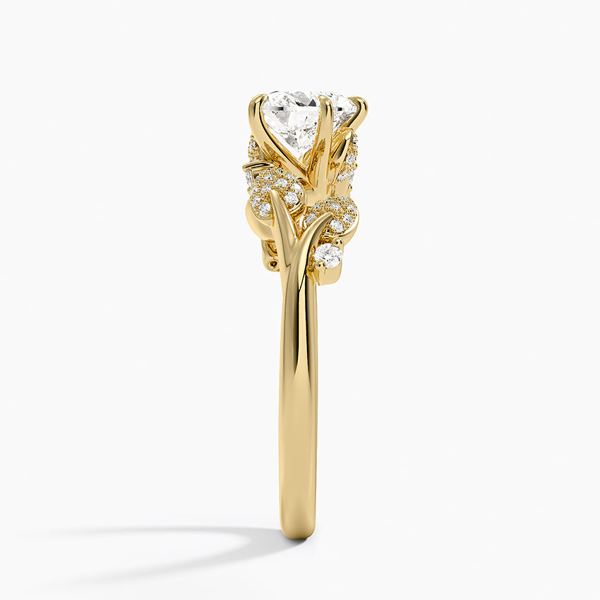 Canopy Diamond Ring Yellow Gold 18k Heart Engagement Ring