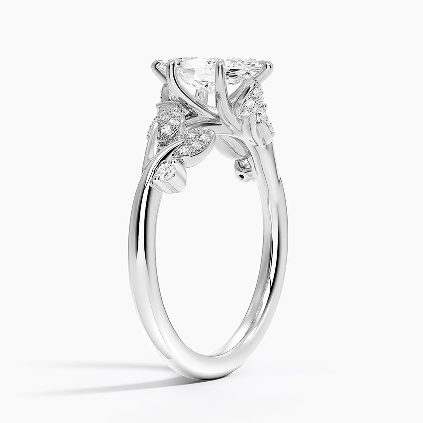 Canopy Diamond Ring Platinum Marquise Engagement Ring