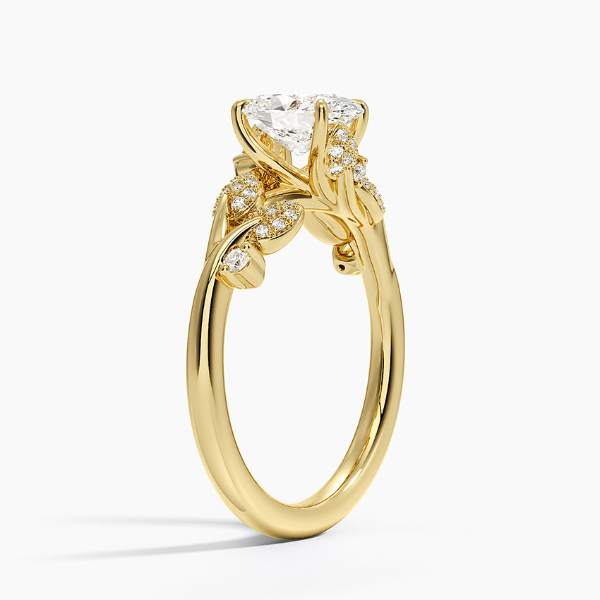 Canopy Diamond Ring Yellow Gold 18k Oval Engagement Ring