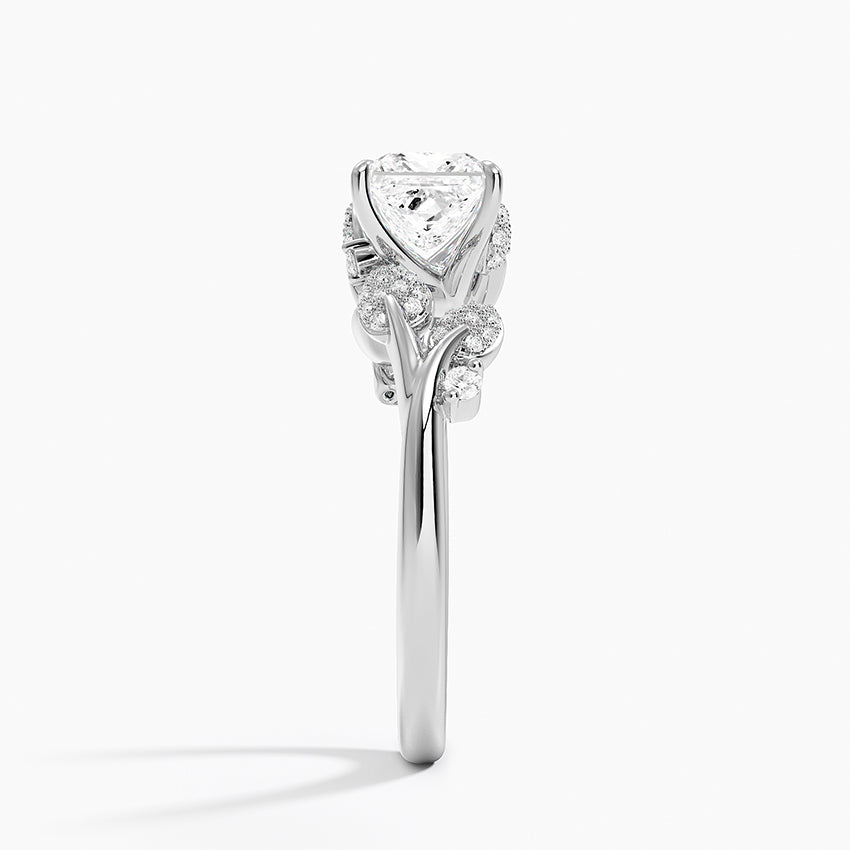 Canopy Diamond Ring Platinum Princess Engagement Ring