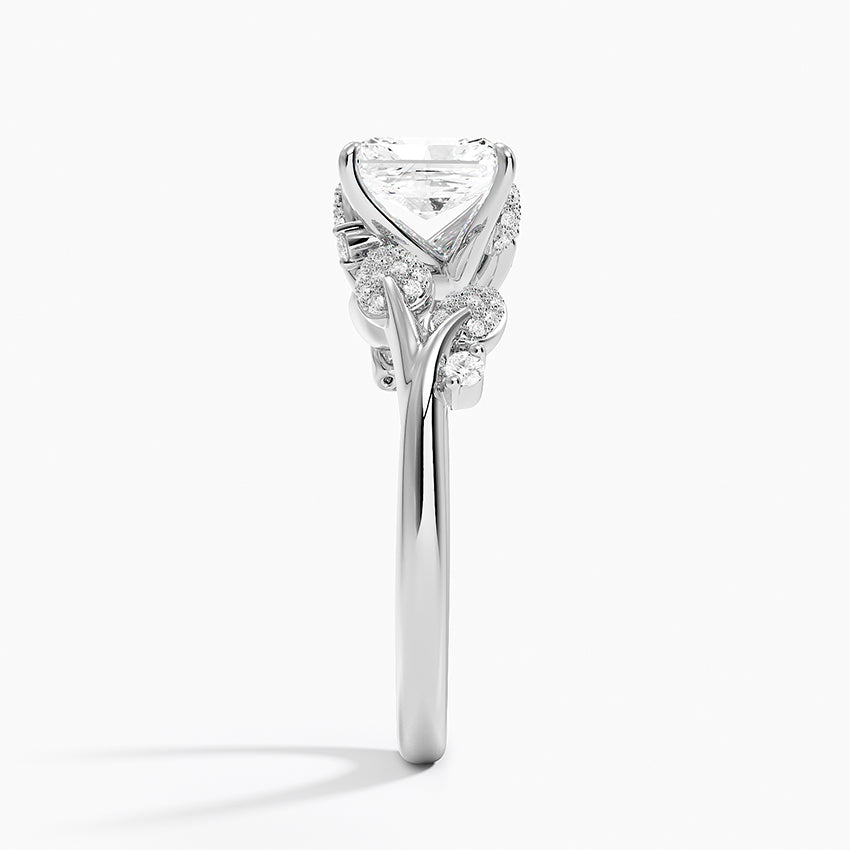 Canopy Diamond Ring Platinum Radiant Engagement Ring