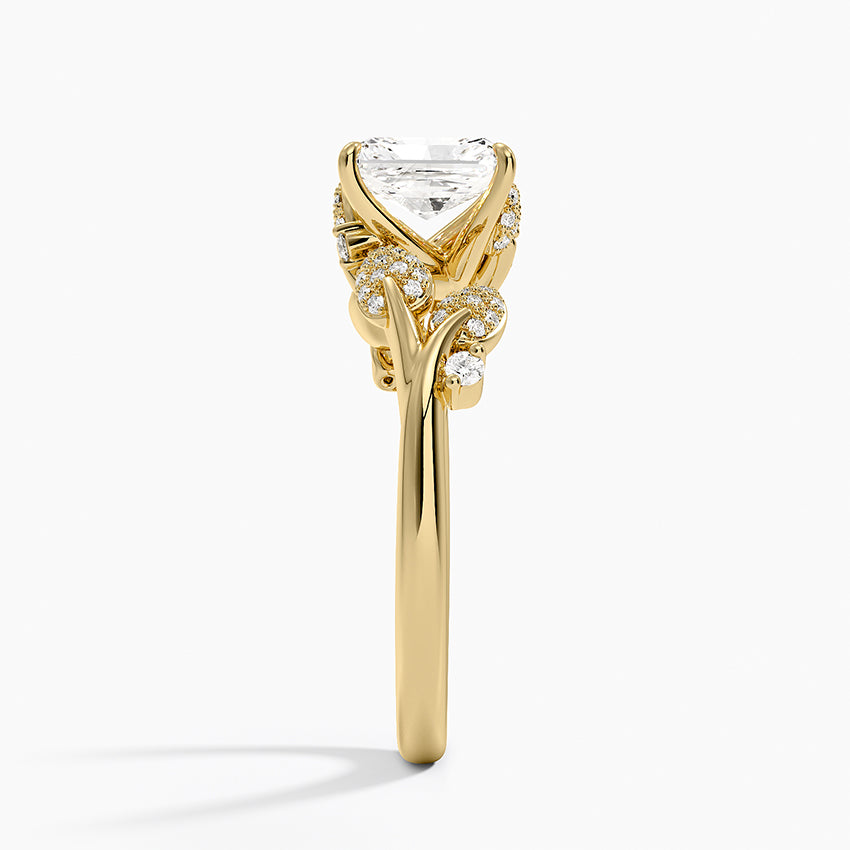 Canopy Diamond Ring Yellow Gold 18k Radiant Engagement Ring