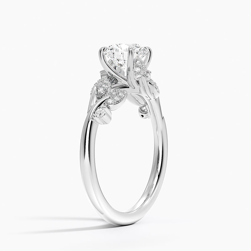 Canopy Diamond Ring Platinum Round Engagement Ring