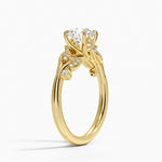 Canopy Diamond Ring Yellow Gold 18k Round Engagement Ring