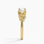 Canopy Diamond Ring Yellow Gold 18k Round Engagement Ring