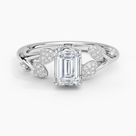 Canopy Diamond Ring Platinum Emerald Engagement Ring