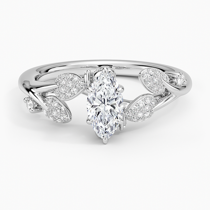 Canopy Diamond Ring Platinum Marquise Engagement Ring
