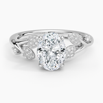 Canopy Diamond Ring Platinum Oval Engagement Ring