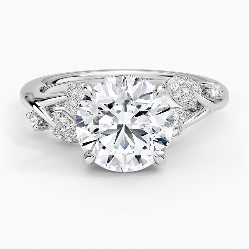 Canopy Diamond Ring Platinum Round Engagement Ring