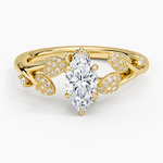 Canopy Diamond Ring Yellow Gold 18k Marquise Engagement Ring