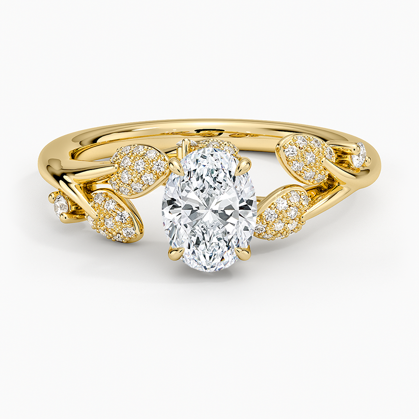 Canopy Diamond Ring Yellow Gold 18k Oval Engagement Ring