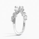 Canopy Three Stone Diamond Ring Platinum Heart Engagement Ring