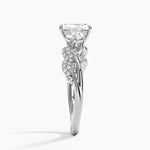 Canopy Three Stone Diamond Ring Platinum Radiant Engagement Ring