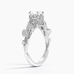 Luxe Canopy Diamond Ring Platinum Heart Engagement Ring