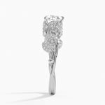 Luxe Canopy Diamond Ring Platinum Heart Engagement Ring
