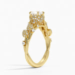 Luxe Canopy Diamond Ring Yellow Gold 18k Heart Engagement Ring