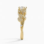 Luxe Canopy Diamond Ring Yellow Gold 18k Heart Engagement Ring