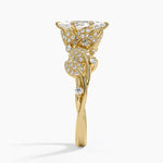 Luxe Canopy Diamond Ring Yellow Gold 18k Marquise Engagement Ring