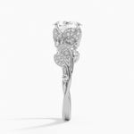 Luxe Canopy Diamond Ring Platinum Oval Engagement Ring