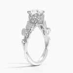 Luxe Canopy Diamond Ring Platinum Pear Engagement Ring