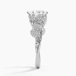 Luxe Canopy Diamond Ring Platinum Pear Engagement Ring