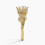 Luxe Canopy Diamond Ring Yellow Gold 18k Pear Engagement Ring