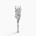 Luxe Canopy Diamond Ring Platinum Princess Engagement Ring