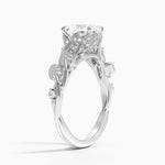 Luxe Canopy Diamond Ring Platinum Radiant Engagement Ring