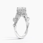 Luxe Canopy Diamond Ring Platinum Round Engagement Ring