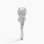 Luxe Canopy Diamond Ring Platinum Round Engagement Ring