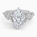 Luxe Canopy Diamond Ring Platinum Marquise Engagement Ring