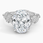 Luxe Canopy Diamond Ring Platinum Oval Engagement Ring