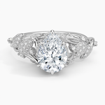 Luxe Canopy Diamond Ring Platinum Pear Engagement Ring