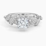 Luxe Canopy Diamond Ring Platinum Princess Engagement Ring